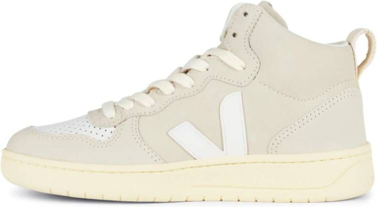 Veja Natuurlijk Wit Nubuck Sneakers Beige Dames