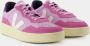 Veja Roze Leren Sneakers Ronde Neus Pink Dames - Thumbnail 3