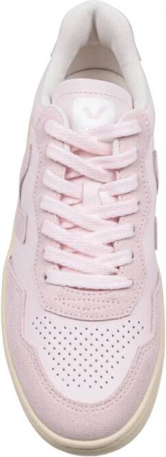 Veja Roze Leren Suède Sneakers Pink Dames