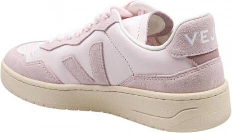 Veja Roze Leren Suède Sneakers Pink Dames