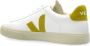 Veja Gecoate Katoenen Sneakers Wit Limoengroen White - Thumbnail 9