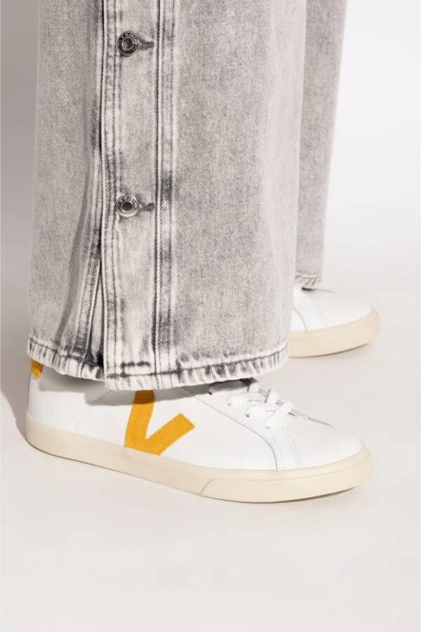 Veja Sneakers Esplar Logo Leer White Dames