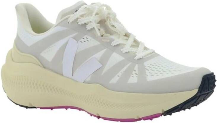 Veja Sneakers met Contrasterende Panelen en Plateauzool White Dames