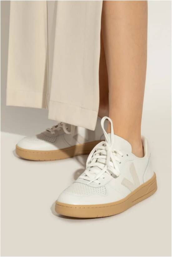 Veja Sneakers V-10 Leer White Dames