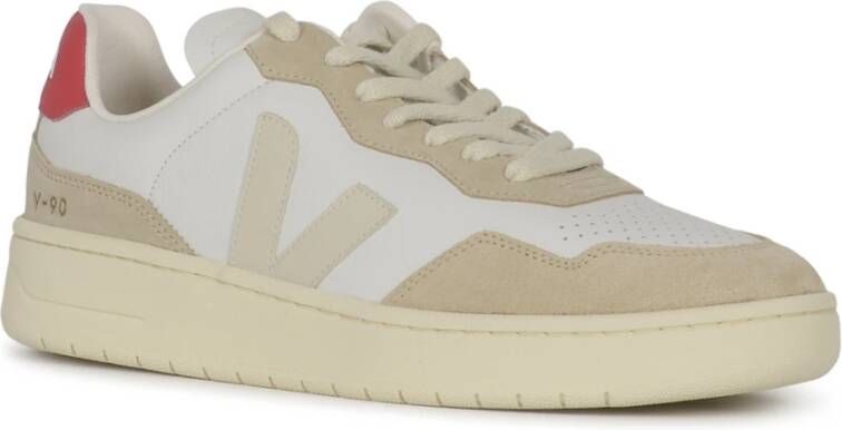 Veja Sneakers V-90 O.t. Leath Ex-Whi Beige Heren