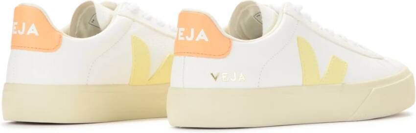 Veja Witte Sneaker met Perzikkleurige Details Wit Dames