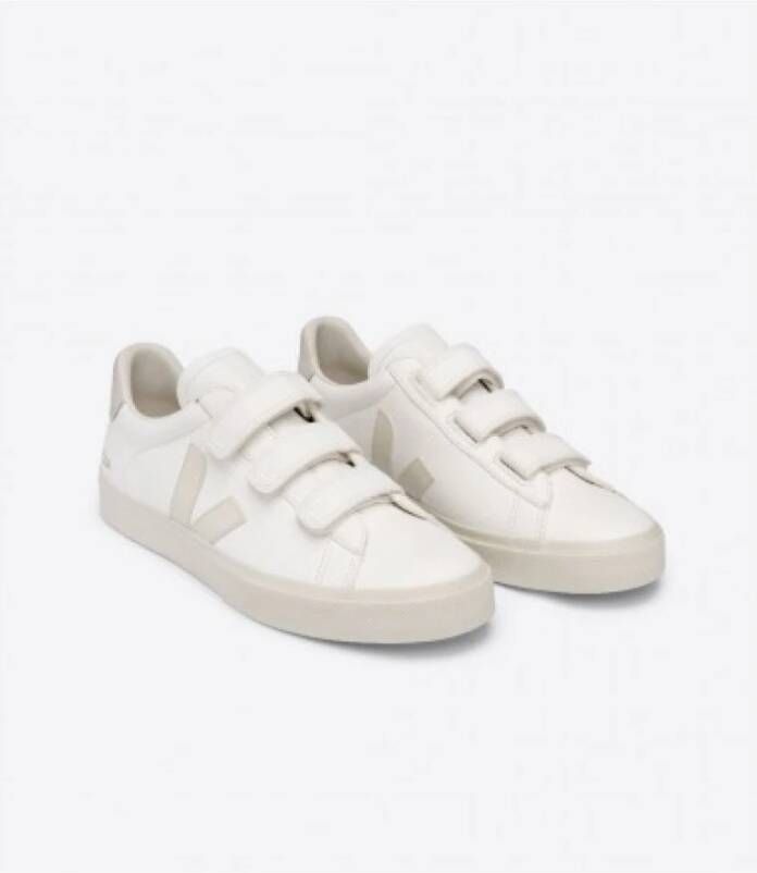 Veja Duurzame witte leren sneakers Wit Heren