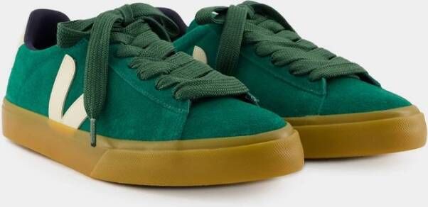 Veja Stoere Groene Leren Sneakers Green Heren