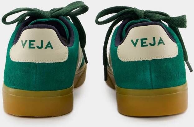 Veja Stoere Groene Leren Sneakers Green Heren