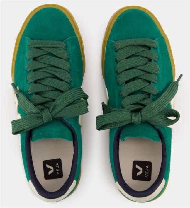 Veja Stoere Groene Leren Sneakers Green Heren