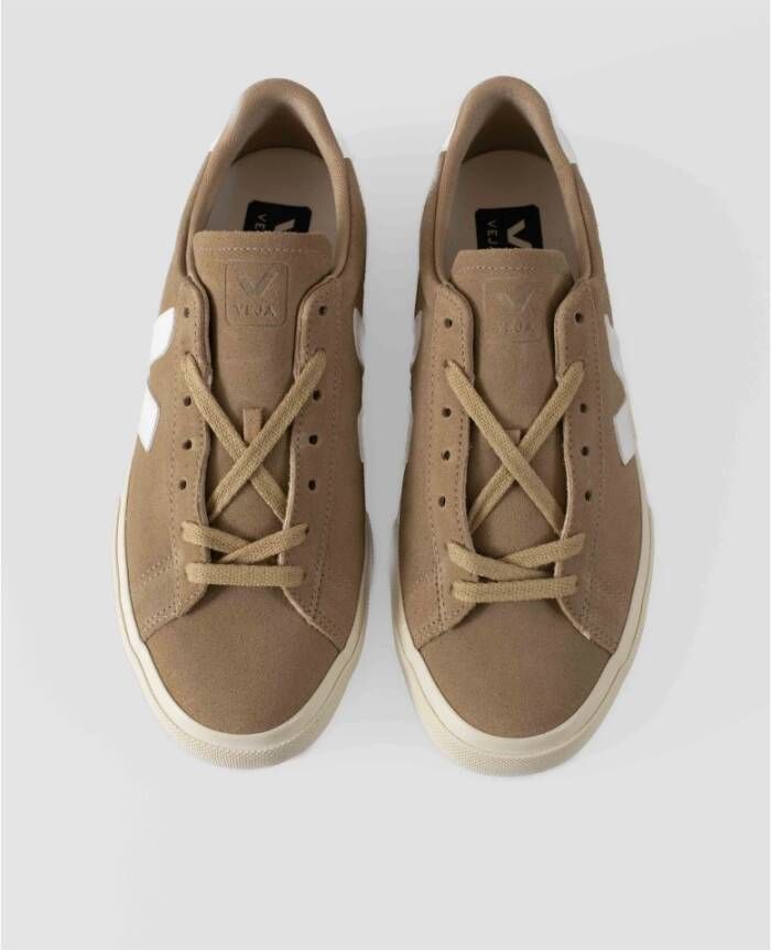 Veja Suede Sneakers met materialen Beige Dames