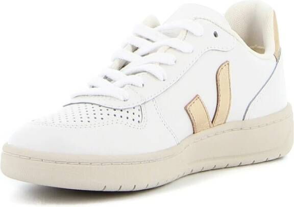 Veja V-10 White Platine Sneakers Wit Heren