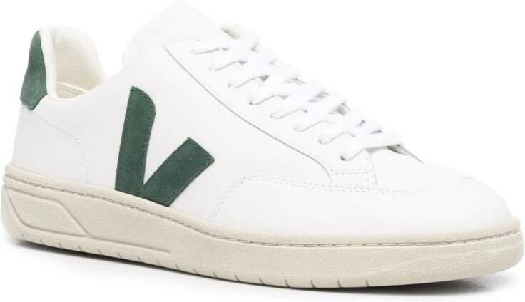 Veja Witte Leren Sneakers Multicolor Dames