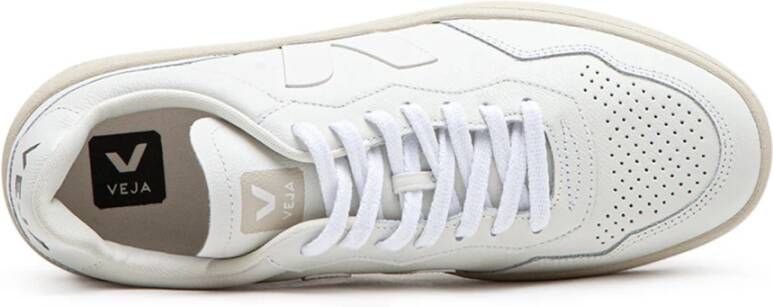 Veja V-90 Leren Sneakers Wit Heren