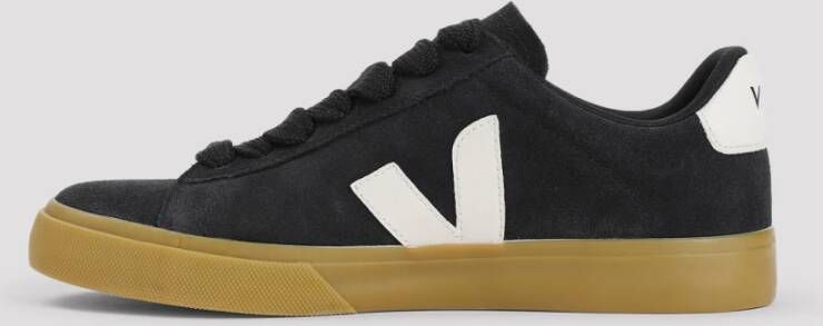 Veja Vet Suède Zwarte Sneakers Black Heren