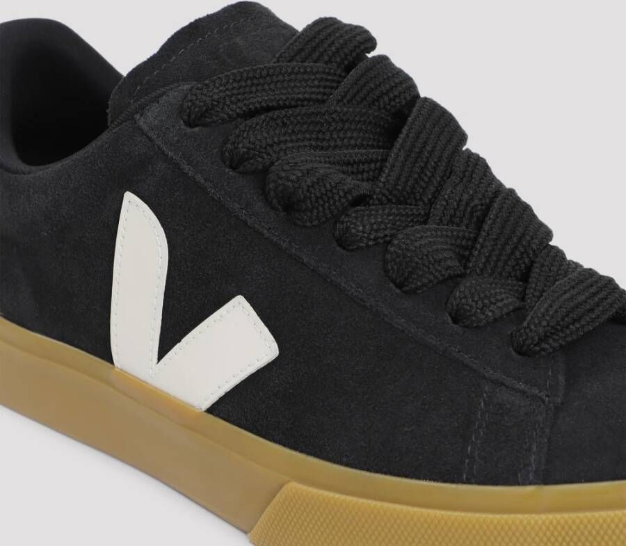 Veja Vet Suède Zwarte Sneakers Black Heren