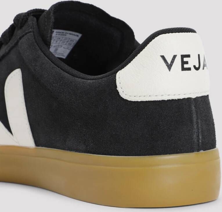 Veja Vet Suède Zwarte Sneakers Black Heren