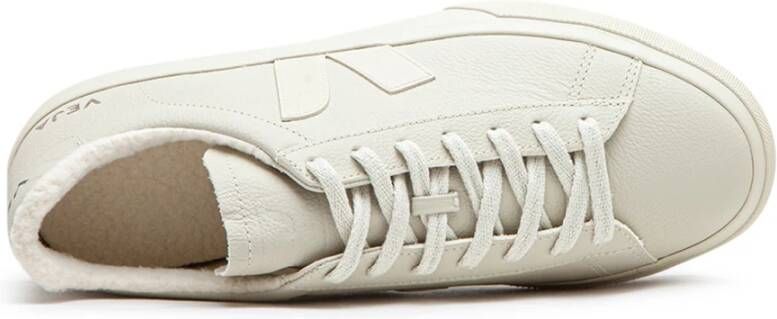 Veja Winter Chromevrij Leren Sneakers Beige Heren