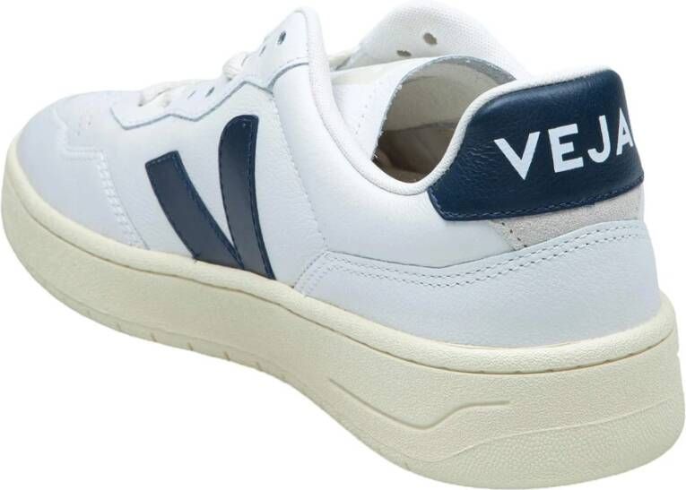 Veja Wit Blauw Leren Sneakers White Heren