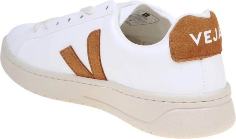 Veja Wit Kameel Leren Sneakers Ronde Neus White Heren