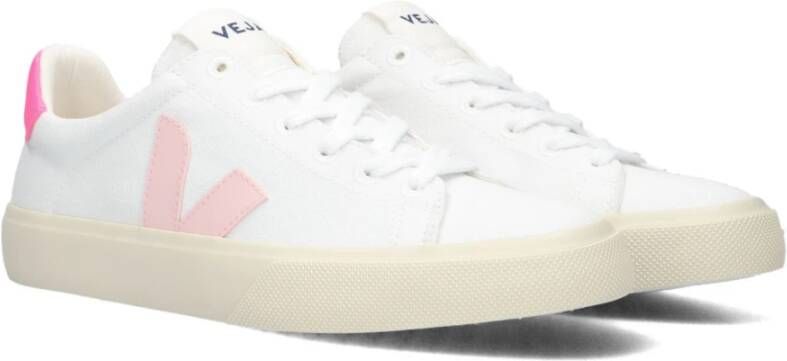 Veja Witte Canvas Lage Top Sneakers White Dames