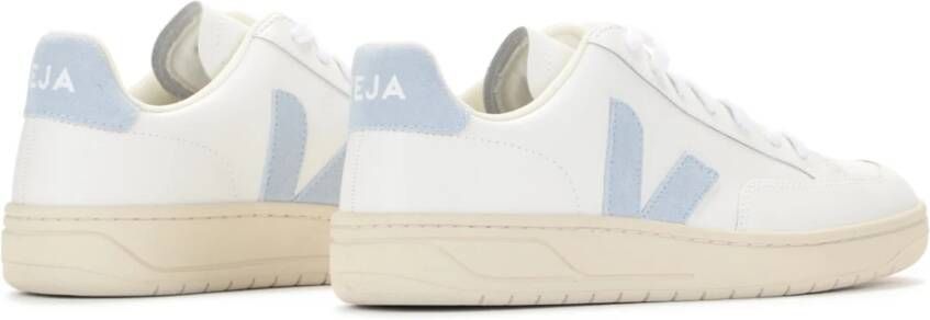 Veja Witte en Blauwe Leren Sneaker V-12 White Dames