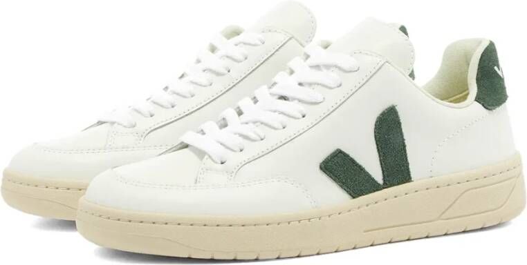 Veja Witte & Groene Leren Sneaker White Heren