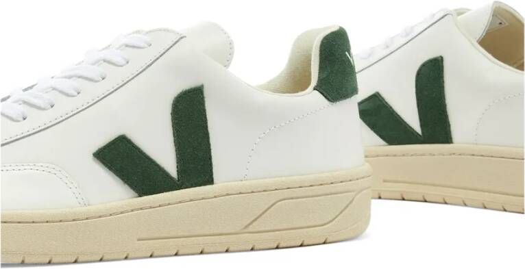 Veja Witte & Groene Leren Sneaker White Heren