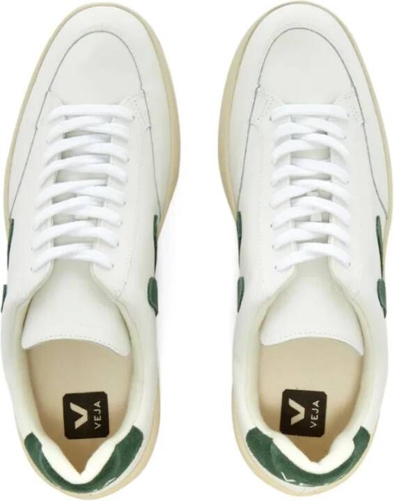 Veja Witte & Groene Leren Sneaker White Heren