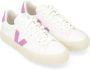 Veja Witte en paarse leren sneaker White Dames - Thumbnail 4
