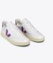 Veja Witte en Paarse Leren Sneakers White Dames - Thumbnail 2