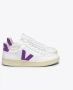 Veja Witte en Paarse Leren Sneakers White Dames - Thumbnail 4