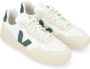 Veja Witte Groene Leren Sneaker V-90 White Heren - Thumbnail 4