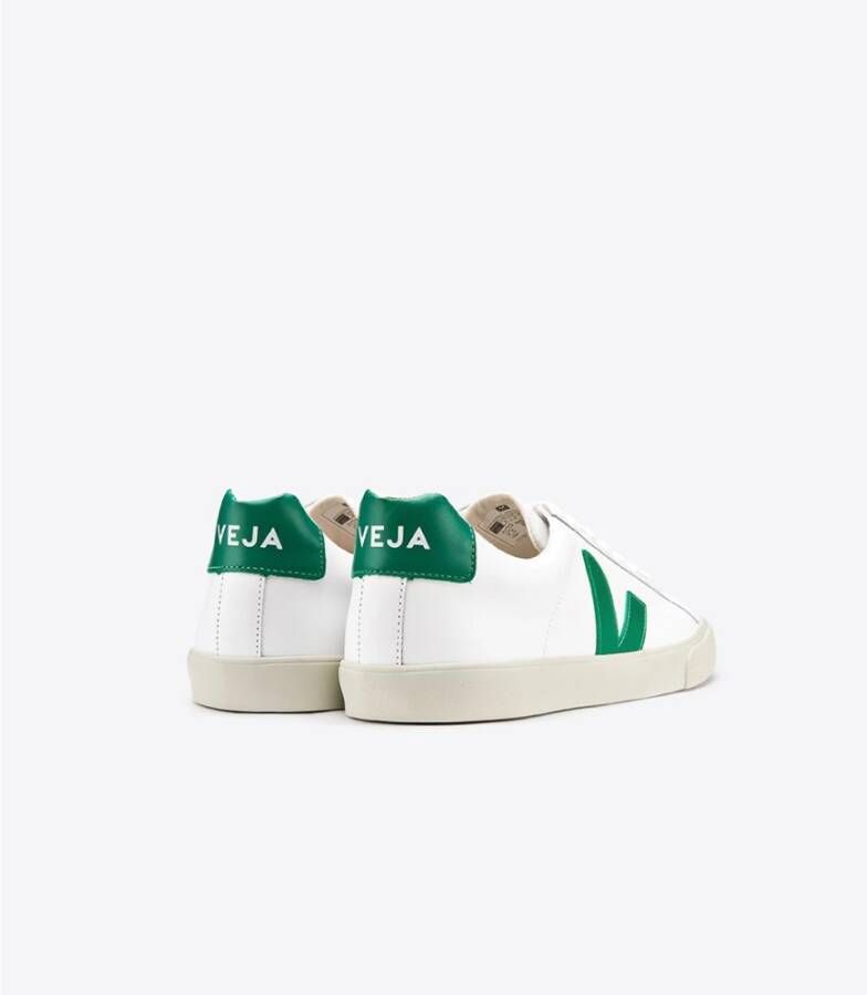 Veja Witte-Groene Sneakers Wit Dames