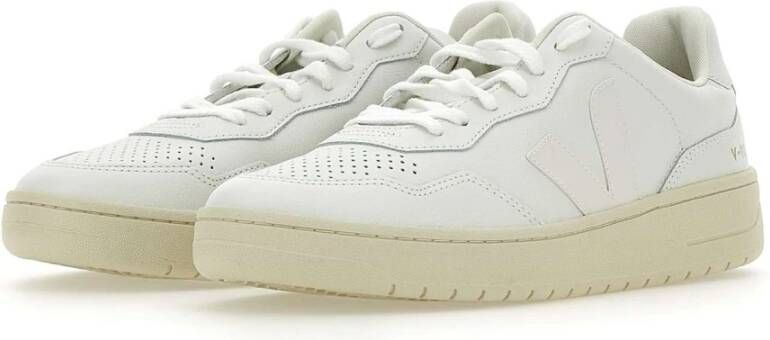 Veja Witte Herensneakers Leer Katoen White Heren