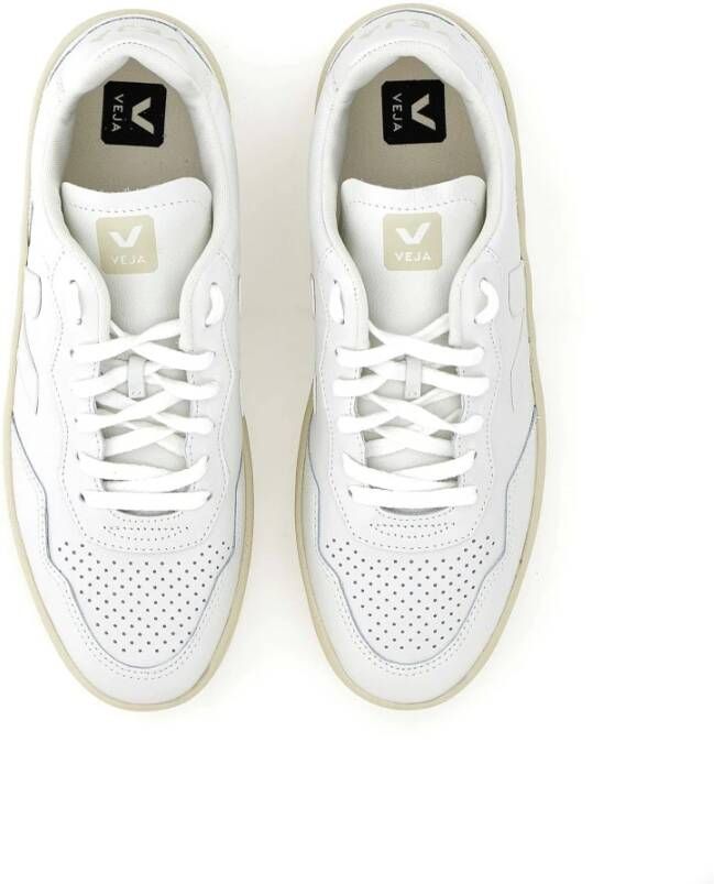 Veja Witte Herensneakers Leer Katoen White Heren