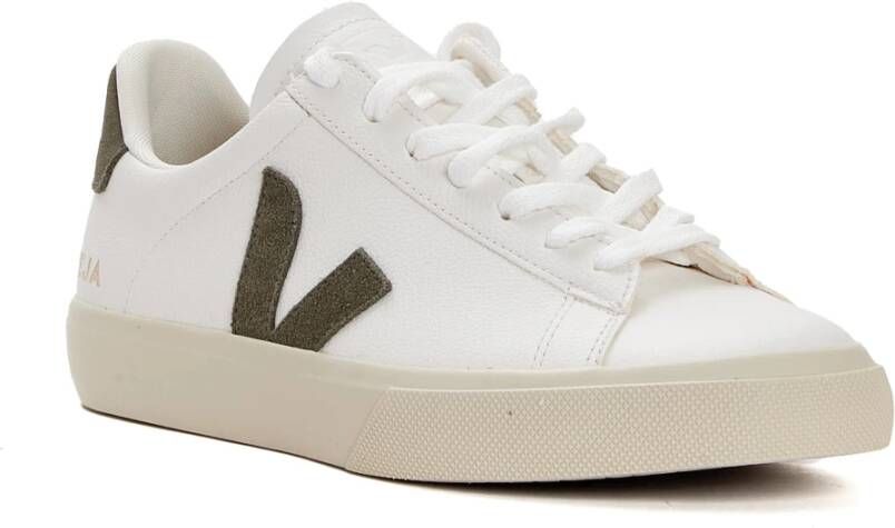 Veja Witte Khaki Leren Sneakers Aw24 White Heren