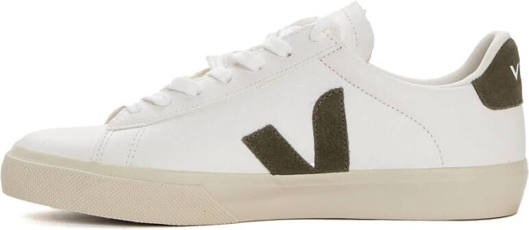 Veja Witte Khaki Leren Sneakers Aw24 White Heren