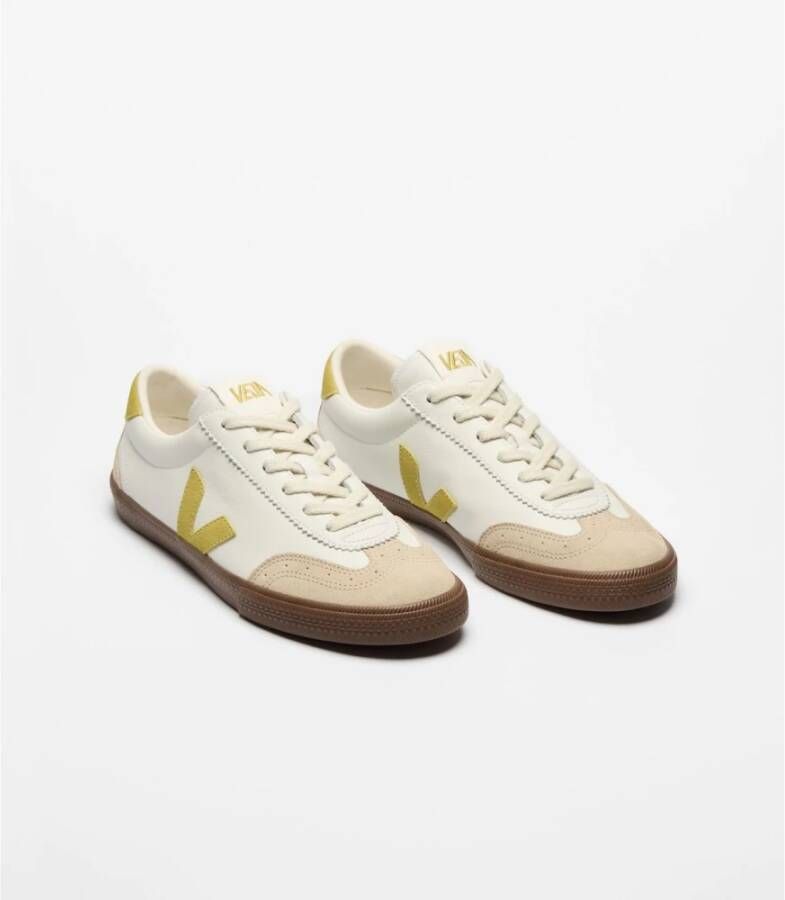 Veja Witte Leren Liquor Bark Sneakers White Dames