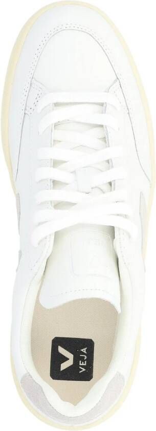 Veja Witte Leren Sneaker met Grijs Logo White Heren