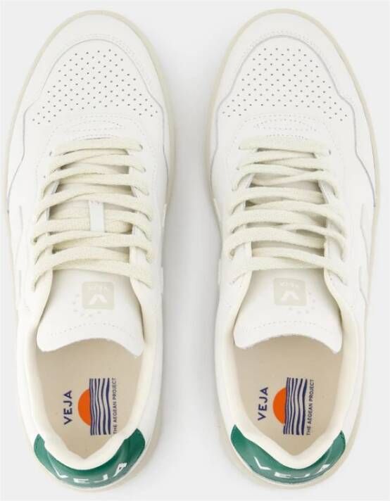 Veja Witte Leren Sneakers Gestructureerd Kalfsleer White Heren