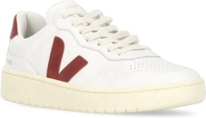 Veja Witte Leren Sneakers met V-logo White Dames