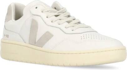 Veja Witte Leren Sneakers met V-logo White Heren