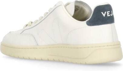 Veja Witte Leren Sneakers Ronde Neus White Heren