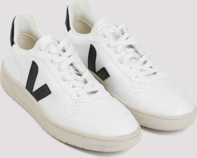 Veja Witte Leren Sneakers V10 Stijl White Heren