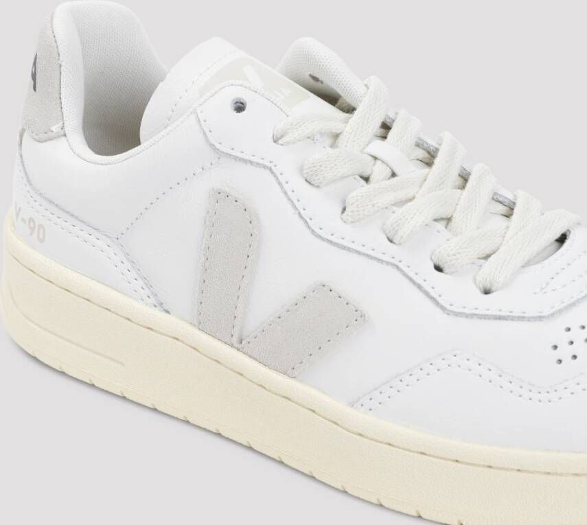 Veja Witte Leren Sneakers Verhoog Stijl White Dames