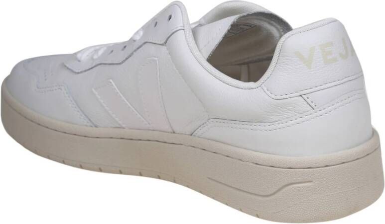 Veja Witte Leren Sneakers Vetersluiting White Heren