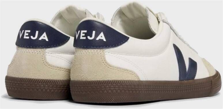 Veja Witte Leren Volley Sneakers Multicolor Dames