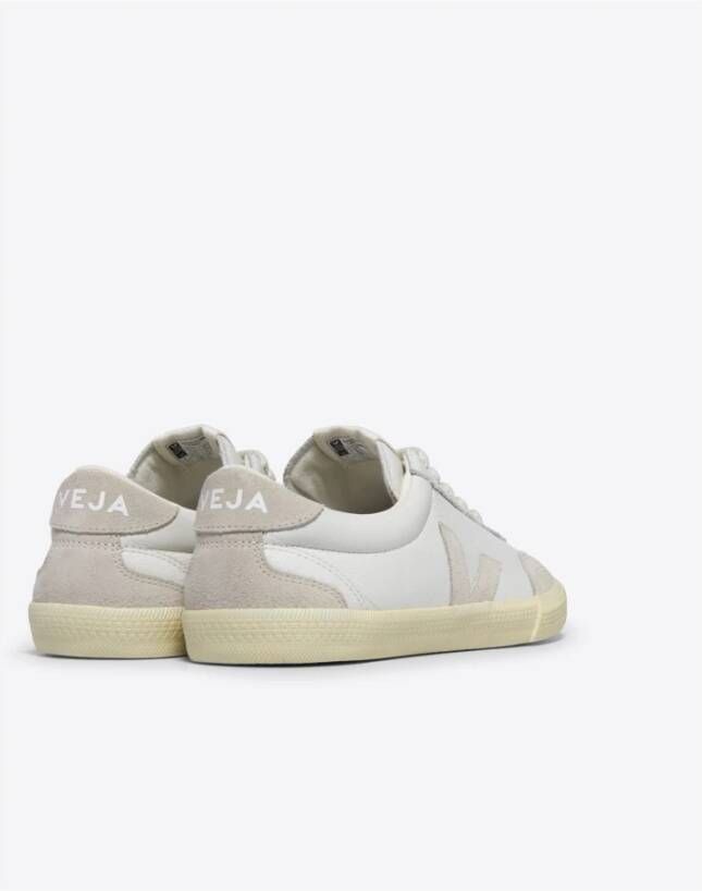 Veja Witte natuurlijke leren sneakers Beige Dames