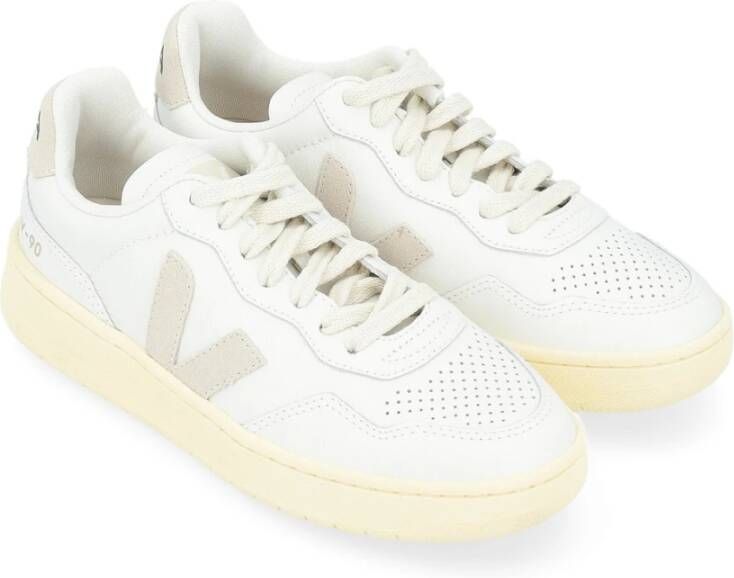 Veja Witte natuurlijke leren sneakers White Dames